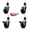 Service Caster 3.5'' Solid Poly Wheel Swivel 1-7/8'' Expanding Stem Caster Set 2 Brakes, 4PK SCC-EX20S3514-SPUS-2-PLB-2-178 - alternate 4